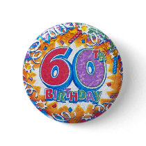 60th Birthday Button by lapatrick1161 60th Birthday Button