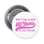 60th Birthday Buttons