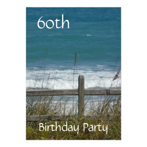 60th Birthday Celebration-Ocean/Female Personalized Invitation