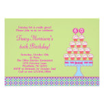 60th Birthday Cupcakes Invitation