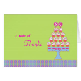 thank birthday 60th cupcakes cards card