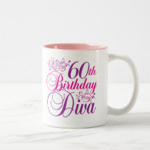 60th Birthday Diva Mugs