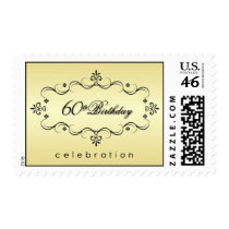 60th Birthday - Elegant Party Invitation Postage