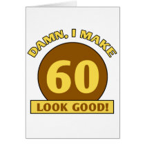 60th Birthday Gag Gift cards