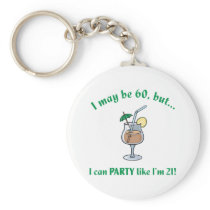 60th Birthday Gag Gift Key Chains