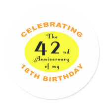 60th Birthday Gag Gift Sticker