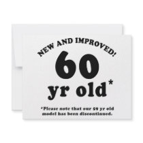 60th Birthday Gag Gifts Personalized Announcement