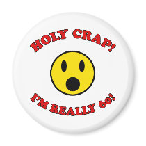 60th Birthday Gag Gifts Refrigerator Magnets