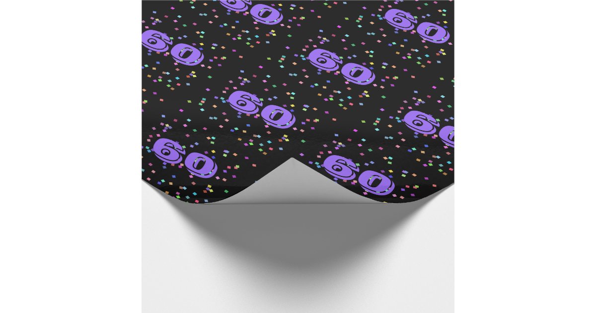 60th Birthday Gift Wrap Wrapping Paper | Zazzle