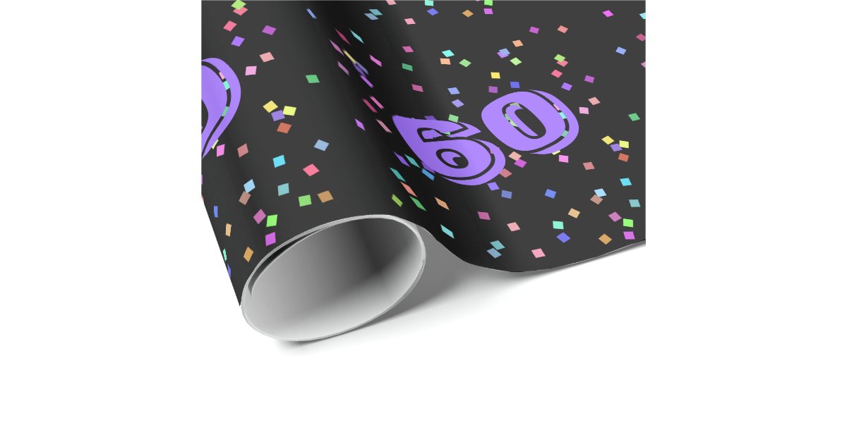 60th Birthday Gift Wrap Wrapping Paper | Zazzle