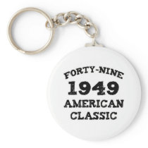 60th Birthday Gifts, 1949 American Classic! Key Chain