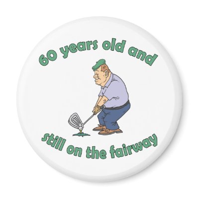 60th Birthday Golfer Gag Gift Fridge Magnets by birthdaygifts