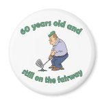60th Birthday Golfer Gag Gift Fridge Magnets