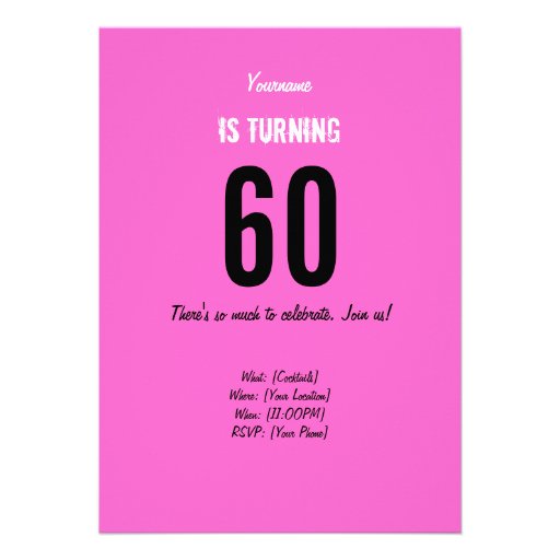 60th Birthday Invitation - Mom Volunteer Hero