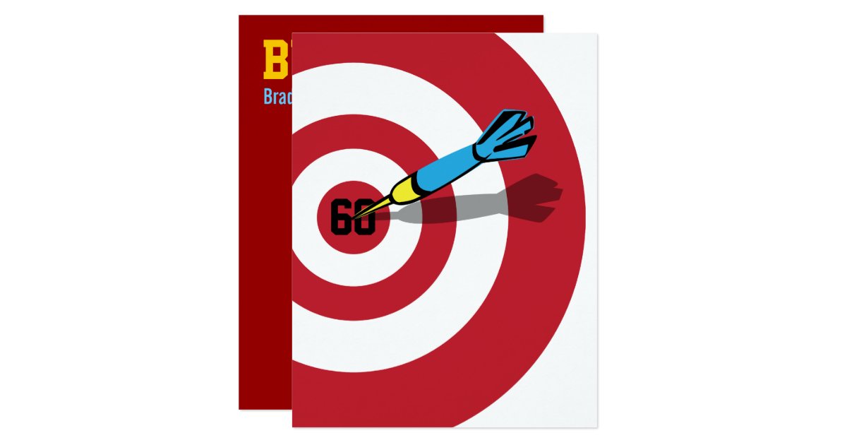 60th Birthday Invitations Target Bullseye Zazzle
