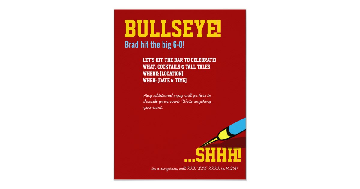 60th Birthday Invitations Target Bullseye Zazzle