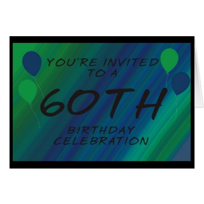 60th Birthday Invite Card by NormaJean35