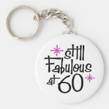 60th Birthday Key Chain