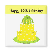 60th Birthday Refrigerator Magnet