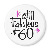 60th Birthday Fridge Magnet