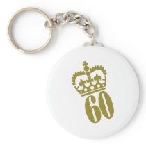60th Birthday - Number – Sixty Key Chains