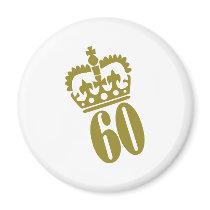 60th Birthday - Number – Sixty Magnets