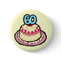60th Birthday Party Button