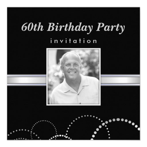 60th Birthday Party Custom Photo Invitations