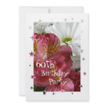 60th Birthday Party-Floral/customize age Personalized Invitations