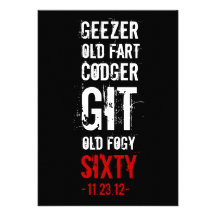 60th Birthday Party Geezer Invitation