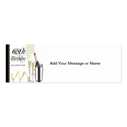 60th Birthday Party Gift Tag Business Card Templates