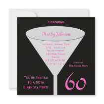 60th Birthday Party Invitation -- 60th Toast
