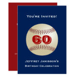 60th Birthday Party Invitation Baseball
