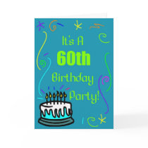 60th Birthday Party Invitation cards by freespiritdesigns 60th Birthday Party Invitation cards