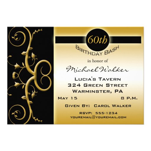 60th Birthday Party Invitations