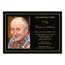 60th Birthday Party Invitations - Add your photo