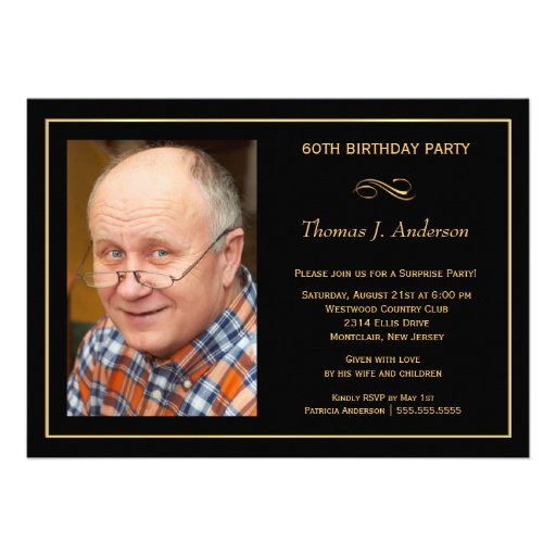 60th Birthday Party Invitations - Add your photo