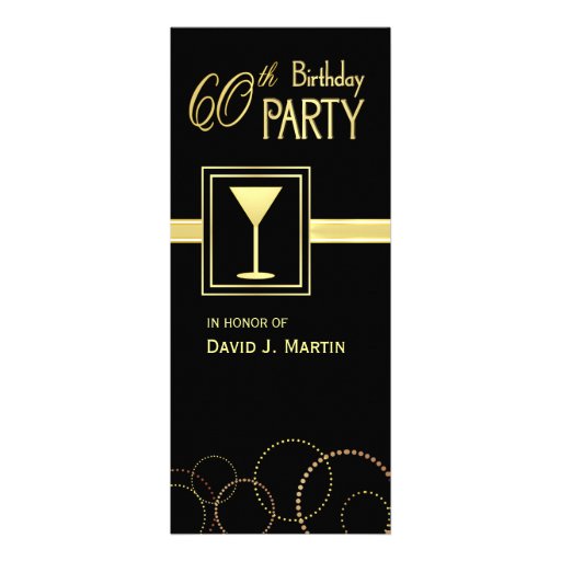 60th Birthday Party Invitations - Surprise Party (front side)