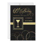 60th Birthday Party Invitations - with Monogram