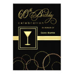 60th Birthday Party Invitations - with Monogram