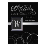 60th Birthday Party Invitations - with Monogram