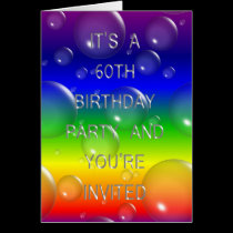 60th Birthday Party Invite Card