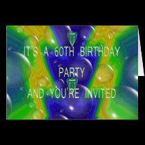 60th Birthday Party Invite Card