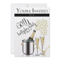 60th Birthday Party Personalized Invitation