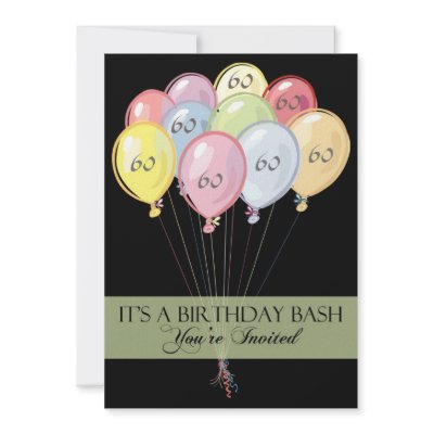 60th Birthday Party Personalized Invitation by NightSweatsDiva