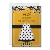 60th Birthday Party Personalized Invitation