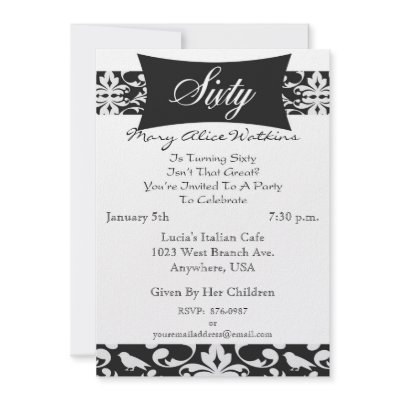 60th Birthday Party Personalized Invitation (10-pack)
