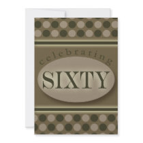 60th Birthday Party Personalized Invitation
