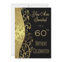 60th Birthday Party Personalized Invitation