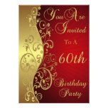 60th Birthday Party Personalized Invitation